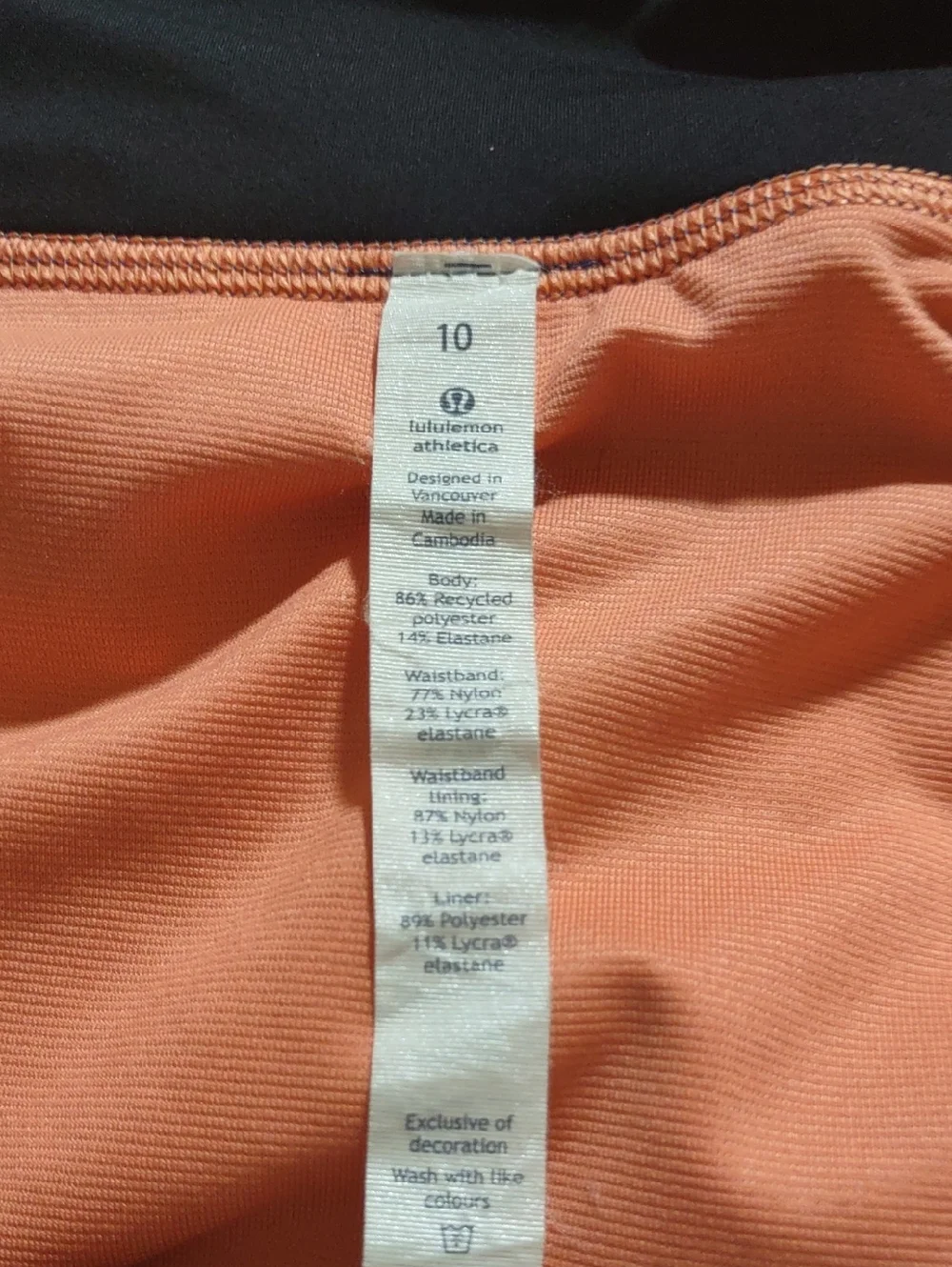 Lululemon Speed Short Blue & Coral Print Athletic Running Shorts